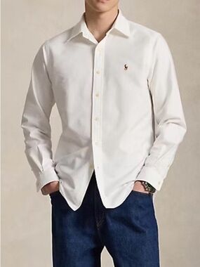 Polo by Ralph Lauren Men's White Long-Sleeve Dress Shirt